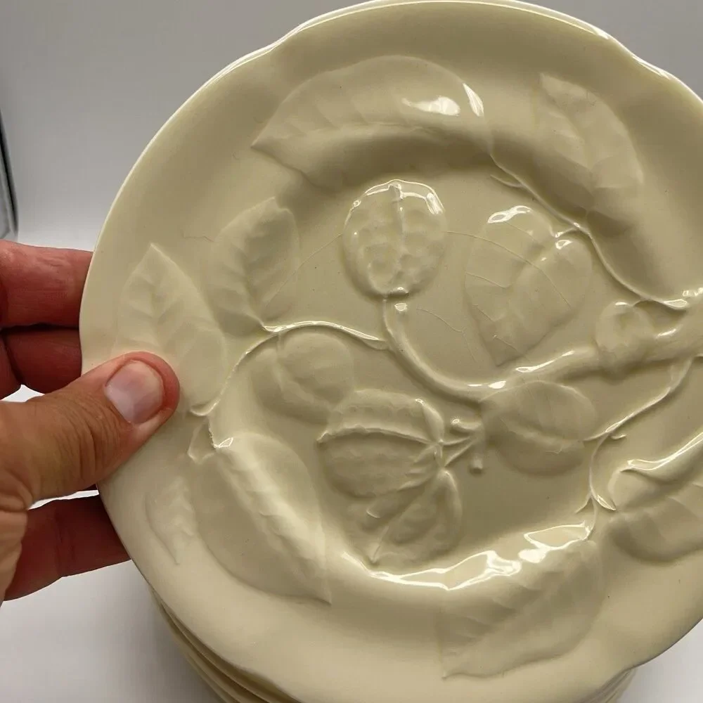 Williams Sonoma Olive Harvest Yellow Salad Plates Made In Portugal Set Of 4